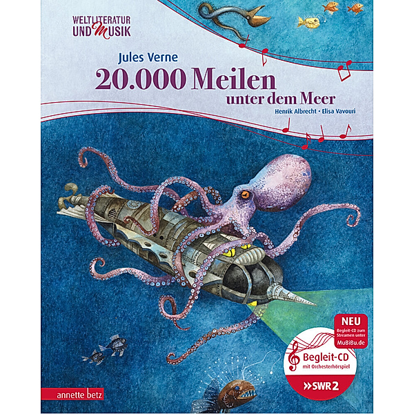20.000 Meilen unter dem Meer (Weltliteratur und Musik mit CD), Jules Verne, Henrik Albrecht