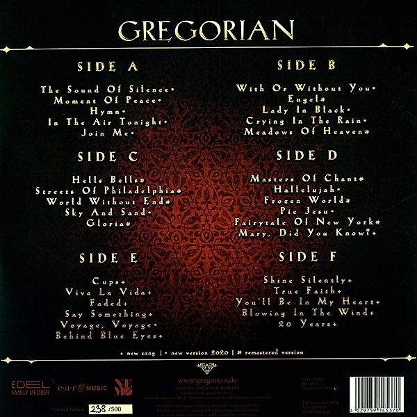 20/2020 (Limited & Numbered Edition) (Vinyl), Gregorian
