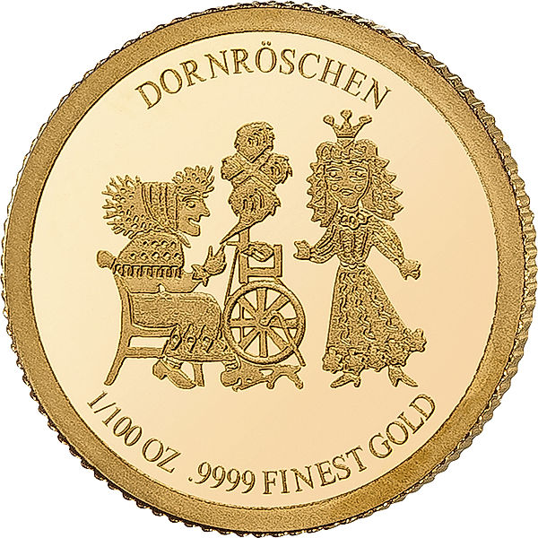 20 Dollars Liberia Goldmünze Grimm-Märchen: Dornröschen 2021