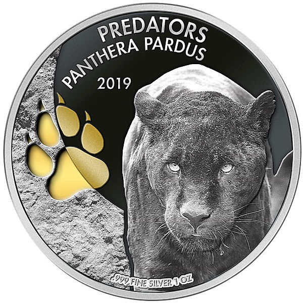 20 Francs Kongo Silbermünze Predators Panther 2019