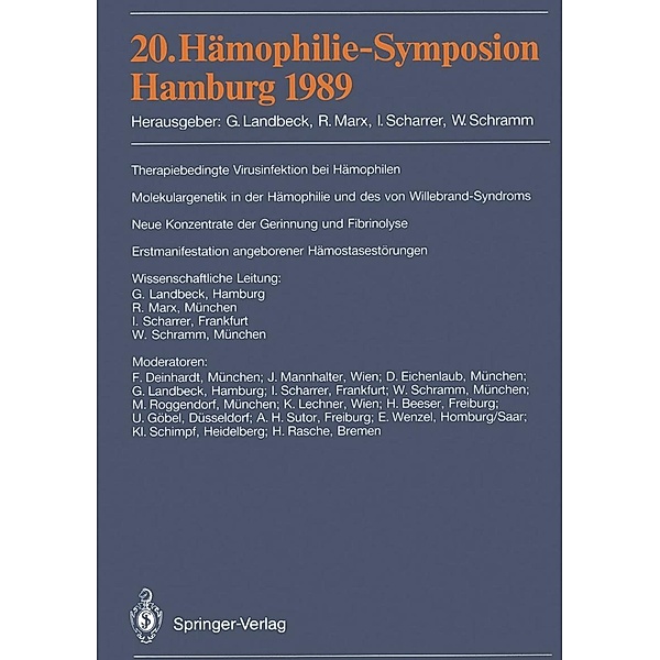20. Hämophilie-Symposion Hamburg 1989