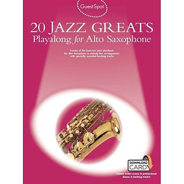 20 Jazz Greats Playalong For Alto Saxophone