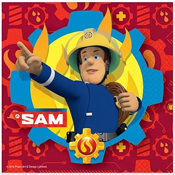 20 Servietten Fireman Sam 2017,33 x 33 cm