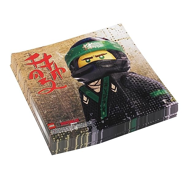 20 Servietten Lego Ninjago, 33 x 33 cm