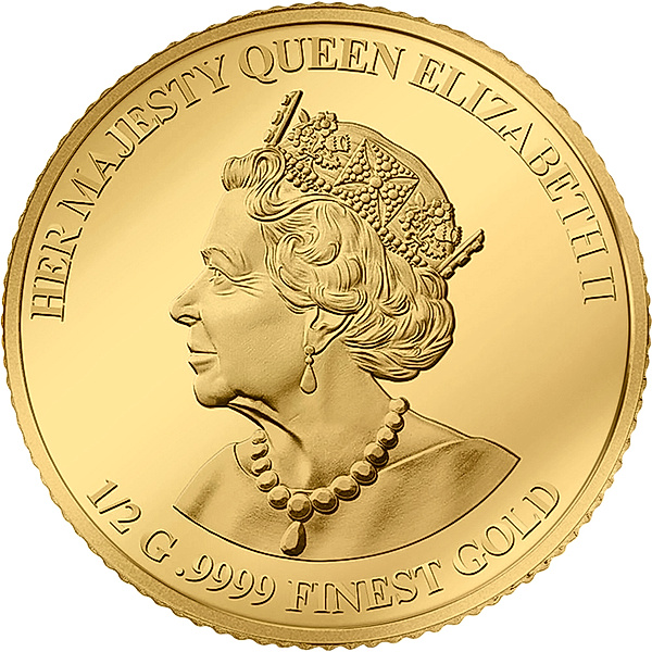 200 Dalasis Gambia Goldmünze Queen Elizabeth II 2022