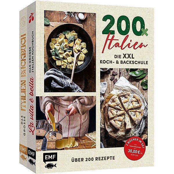 200 x Italien - Die XXL Koch- und Backschule, Svenja Mattner-Shahi, Britta Welzer, Andrea Menichelli