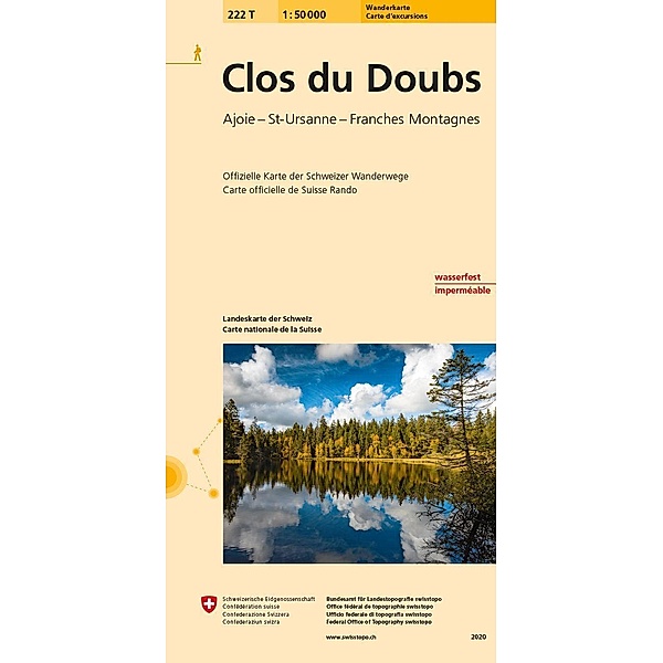 222T Clos du Doubs Carte d'excursions, Bundesamt für Landestopografie swisstopo