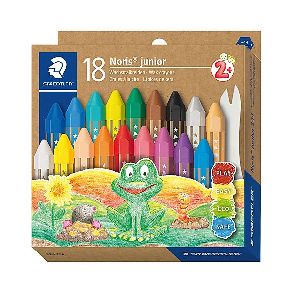 STAEDTLER 224 C18 Wachsmalkreide Noris® junior mit 18 Farben