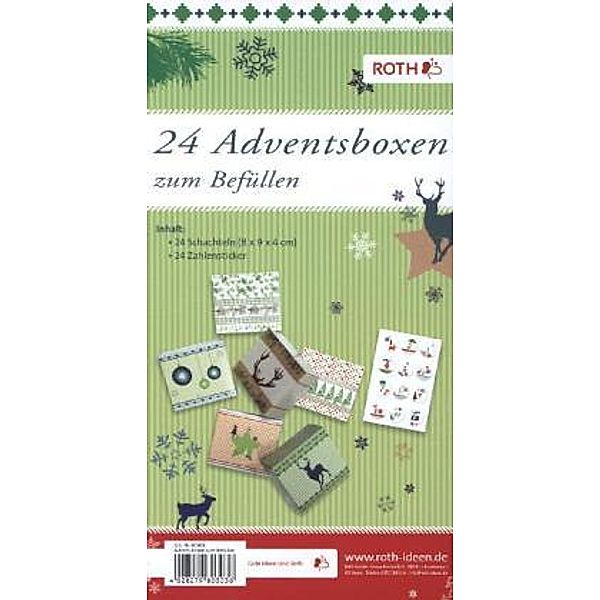 24 Adventsboxen zum Befüllen