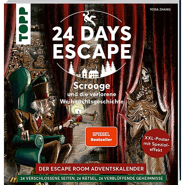 24 DAYS ESCAPE - Der Escape Room Adventskalender: Scrooge und die verlorene Weihnachtsgeschichte. SPIEGEL Bestseller-Autor, Yoda Zhang