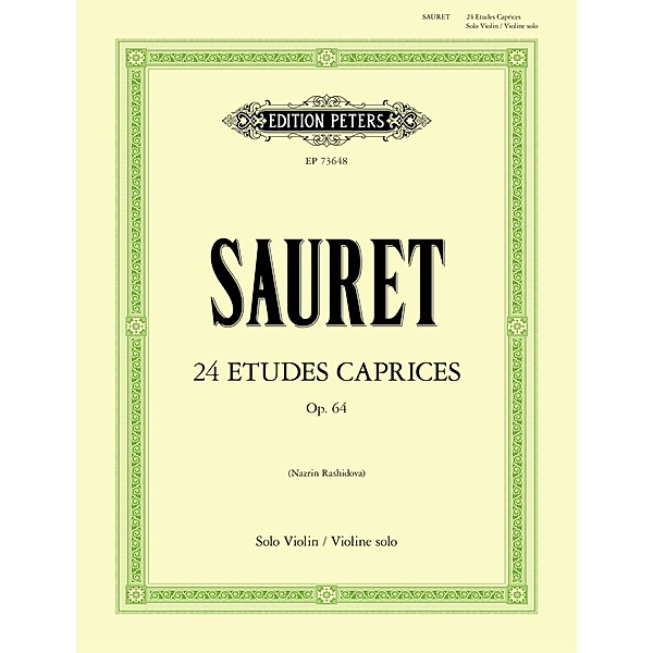 24 Etudes Caprices op. 64 for Solo Violin, Ãmile Sauret