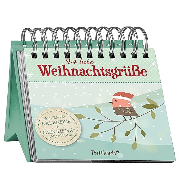 24 liebe Weihnachtsgrüße - Adventskalender mit Geschenkanhänger