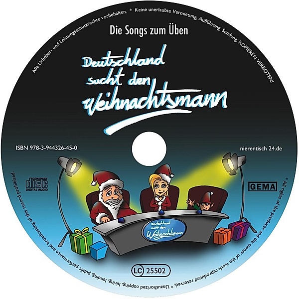 25 Übungs-CDs Deutschland sucht den Weihnachtsmann