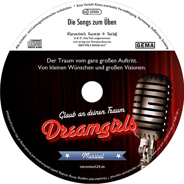 25 Übungs-CDs Dreamgirls - glaub an deinen Traum