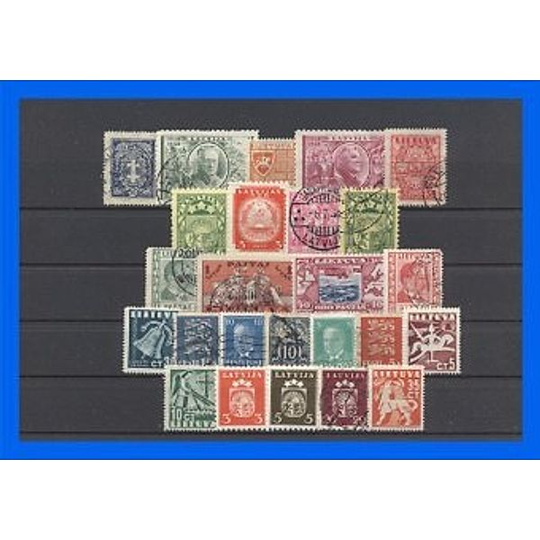 25 verschiedene Briefmarken Baltische Staaten