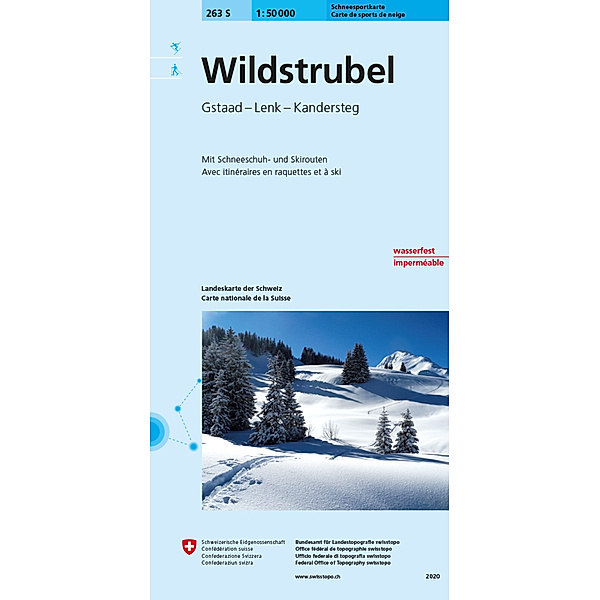 263S Wildstrubel Schneesportkarte, Bundesamt für Landestopografie swisstopo