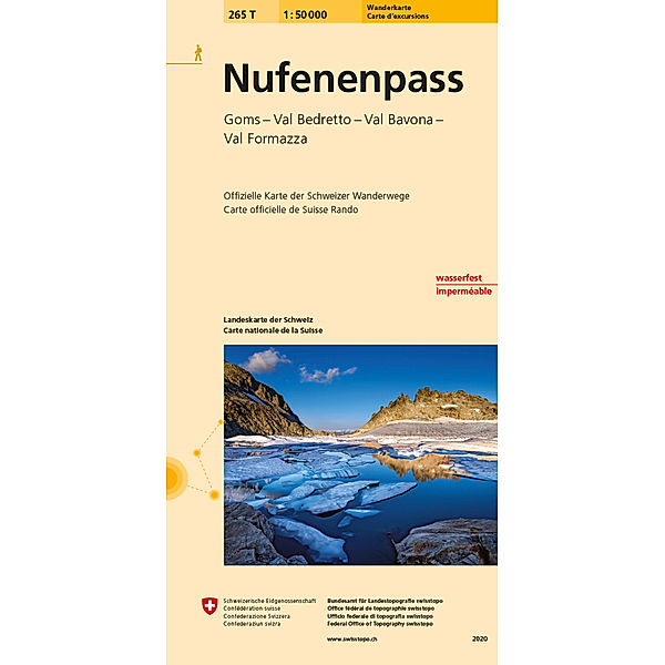 265T Nufenenpass Wanderkarte, Bundesamt für Landestopografie swisstopo