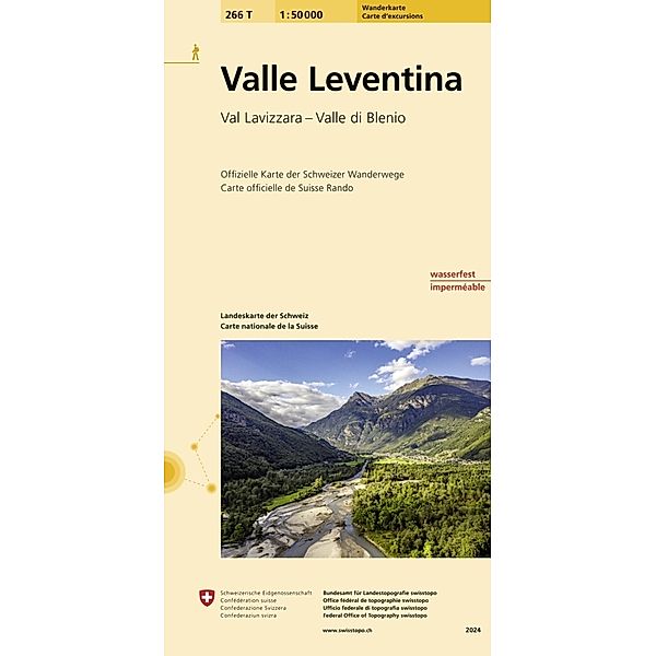 266T Valle Leventina Wanderkarte, Bundesamt für Landestopografie swisstopo