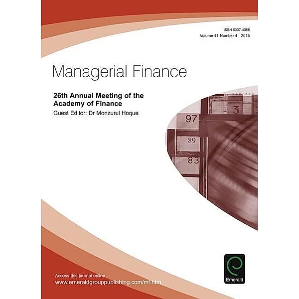 26th Annual Meeting of the Academy of Finance