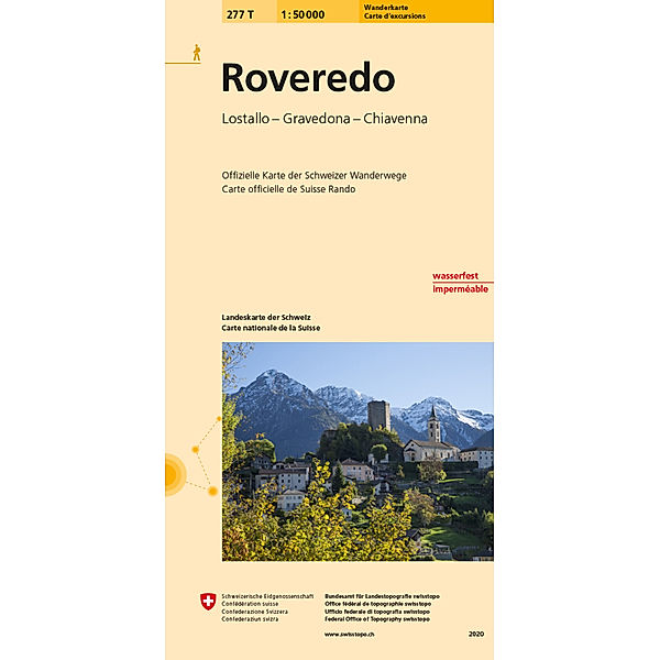 277T Roveredo Wanderkarte, Bundesamt für Landestopografie swisstopo