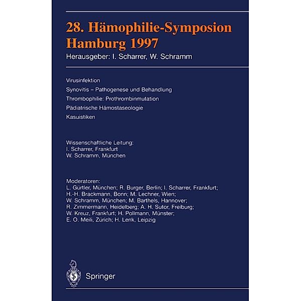 28. Hämophilie-Symposion Hamburg 1997