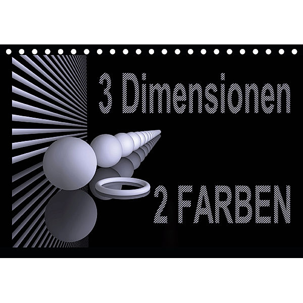 3 Dimensionen - 2 Farben (Tischkalender 2019 DIN A5 quer), IssaBild