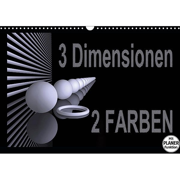 3 Dimensionen - 2 Farben (Wandkalender 2021 DIN A3 quer), IssaBild