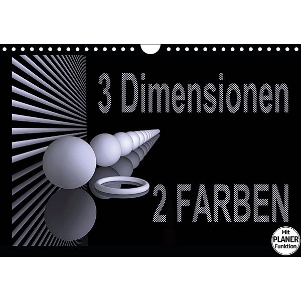 3 Dimensionen - 2 Farben (Wandkalender 2021 DIN A4 quer), IssaBild