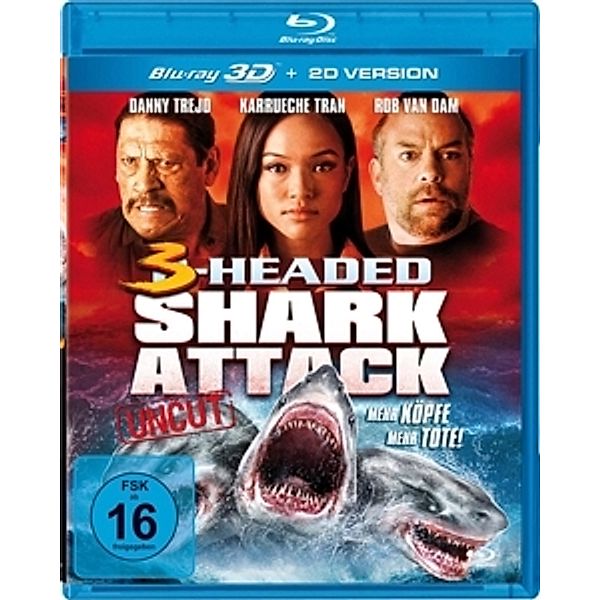 3-Headed Shark Attack - Mehr Köpfe = mehr Tote! 3D-Edition, Trejo, Tran, Van Dam, Sims, Simmons