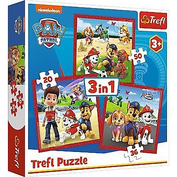 Trefl 3 in 1 Puzzle  Paw Patrol