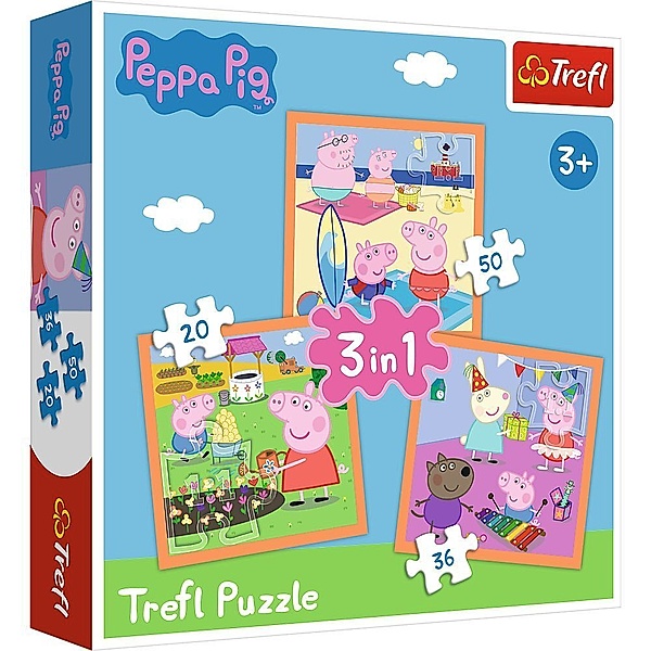 Trefl 3 in 1 Puzzle  Peppa Pig