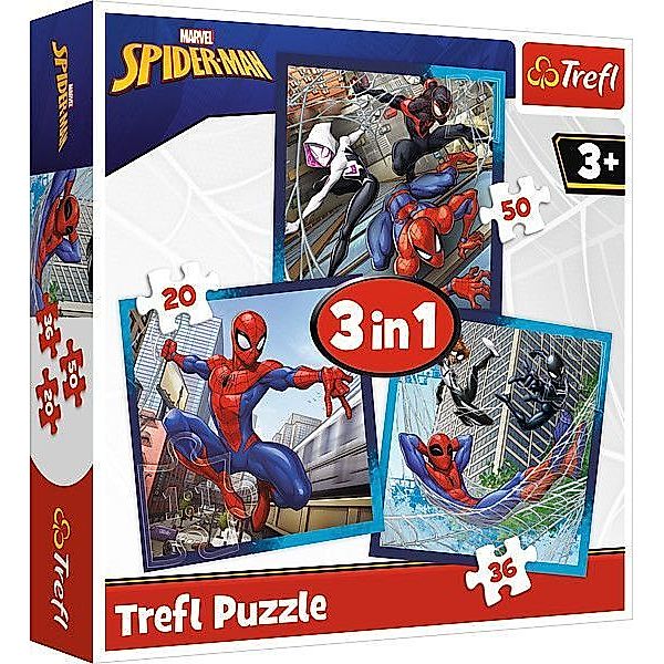 Trefl 3 in 1 Puzzle - Spiderman