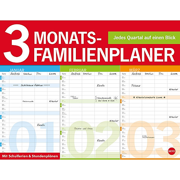 3-Monats-Familienplaner 2016