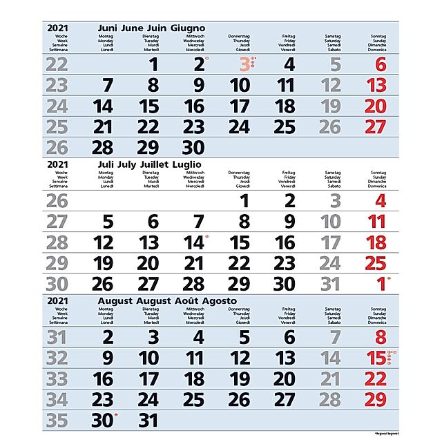 3-Monats-Planer Comfort Blau 2021 - Kalender bei Weltbild.ch