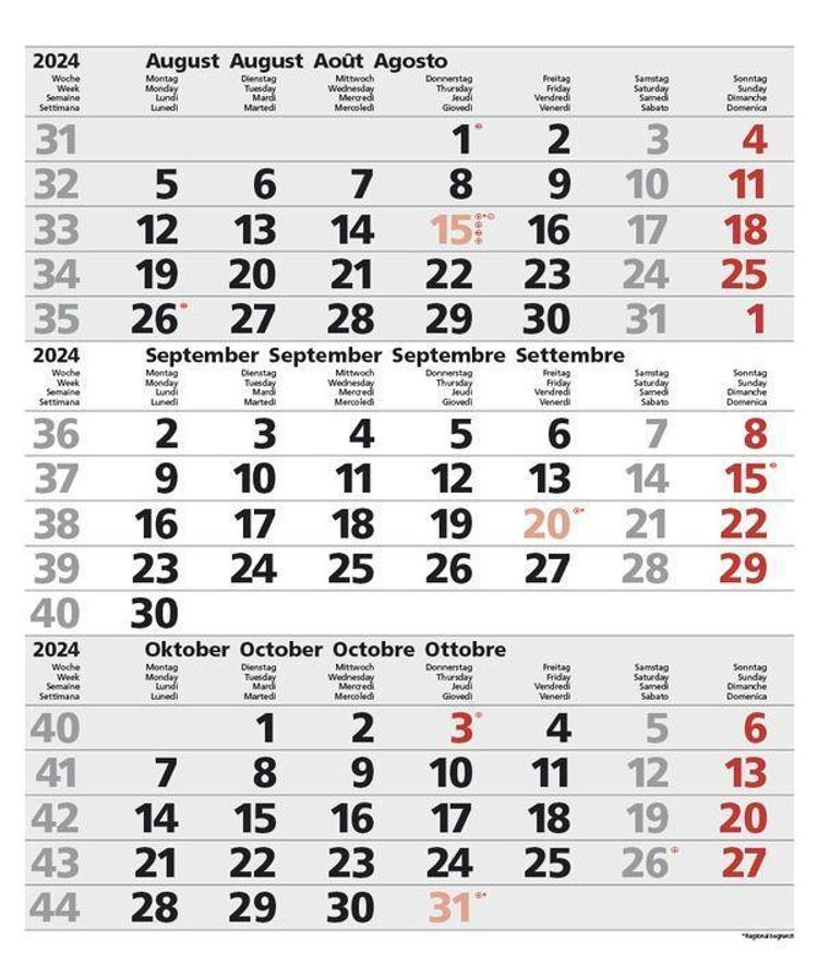 3 Monats Planer Comfort Grau 2024 Kalender Bei Weltbildch