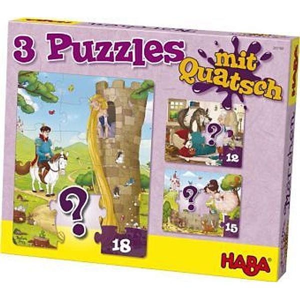3 Puzzles mit Quatsch (Kinderpuzzle), Märchen