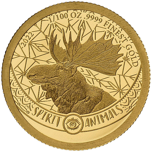 3 x 10 Dollar Barbados Goldmünzen-Set Spirituelle Krafttiere 2022