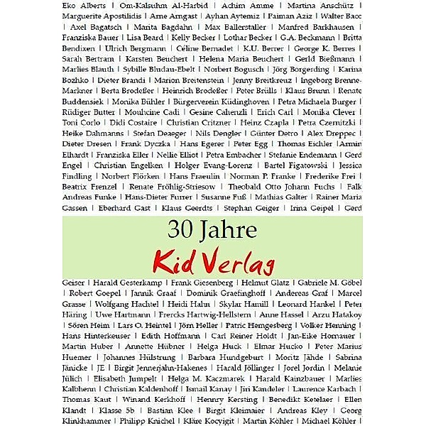 30 Jahre Kid Verlag, Hans Weingartz
