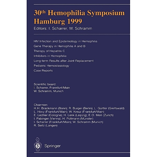 30th Hemophilia Symposium Hamburg 1999