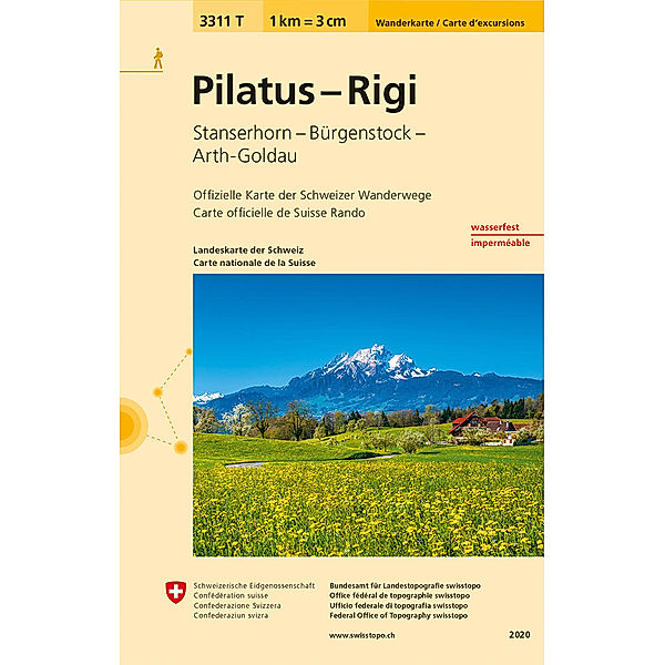 3311T Pilatus - Rigi Wanderkarte, Bundesamt für Landestopografie swisstopo