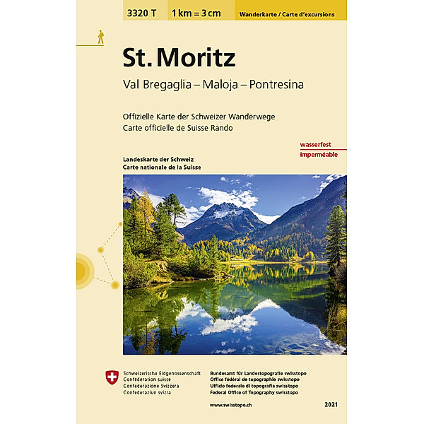 3320T St. Moritz Wanderkarte, Bundesamt für Landestopografie swisstopo