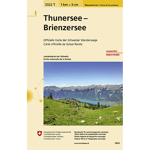 3322T Thunersee - Brienzersee Wanderkarte