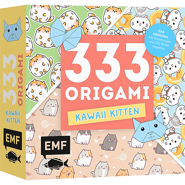 333 Origami - Kawaii Kitten - Niedliche Papiere falten für Katzen-Fans