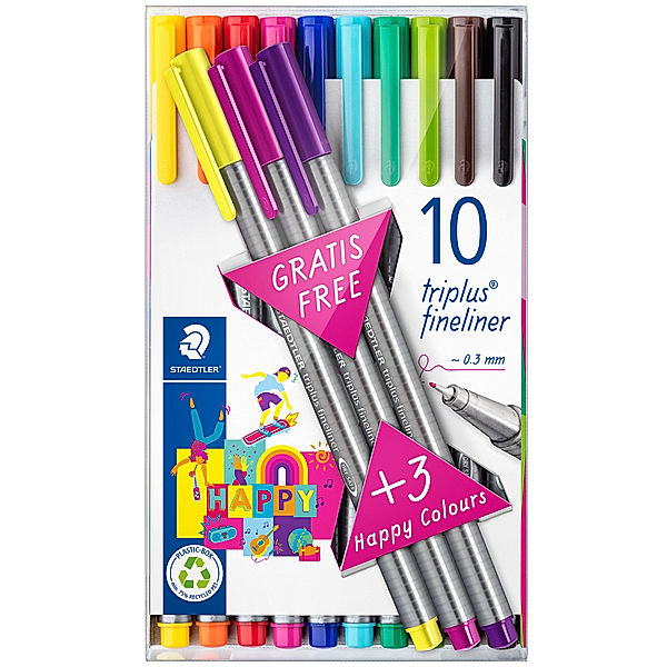 STAEDTLER 334 TB13  Fineliner triplus® mit 13 Farben