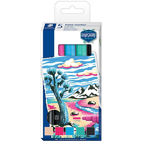 STAEDTLER 349 C5 Acrylmarker Lumocolor® 5er-Pack