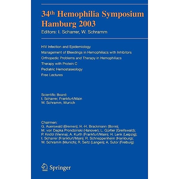 34th Hemophilia Symposium Hamburg 2003