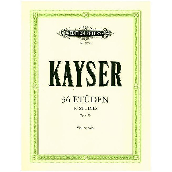 36 Etüden op. 20, Violine solo, Heinrich E. Kayser