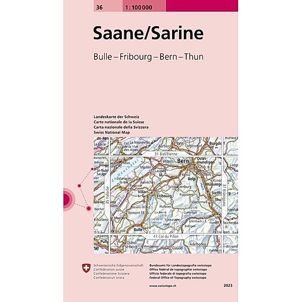 36 Saane/Sarine, Bundesamt für Landestopografie swisstopo
