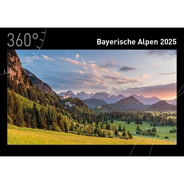 360° Bayerische Alpen Premiumkalender 2025