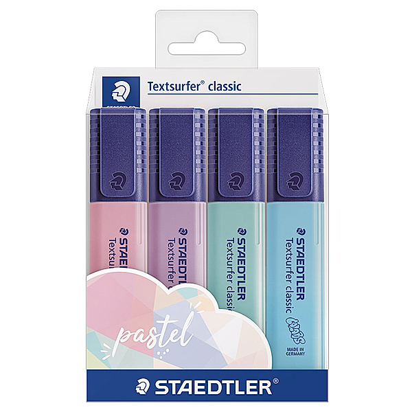 STAEDTLER 364 CWP4PA Textsurfer® classic PASTELL 4-teilig